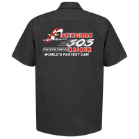 ISKY CAMS 505 Magnum World's Fastest Cam Button Down Shop Shirt Black
