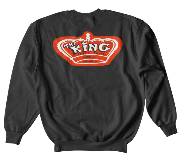 THE KING Speed Shop Illinois Black Crew Sweatshirt Pullover