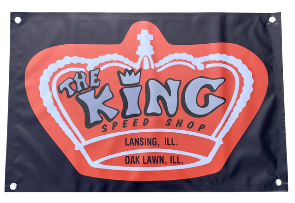 THE KING Speed Shop Illinois Crown Logo Shop Banner