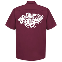 HOLLYWOOD KNIGHTS Maroon Button Down Shop Shirt