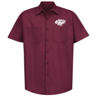 HOLLYWOOD KNIGHTS Maroon Button Down Shop Shirt