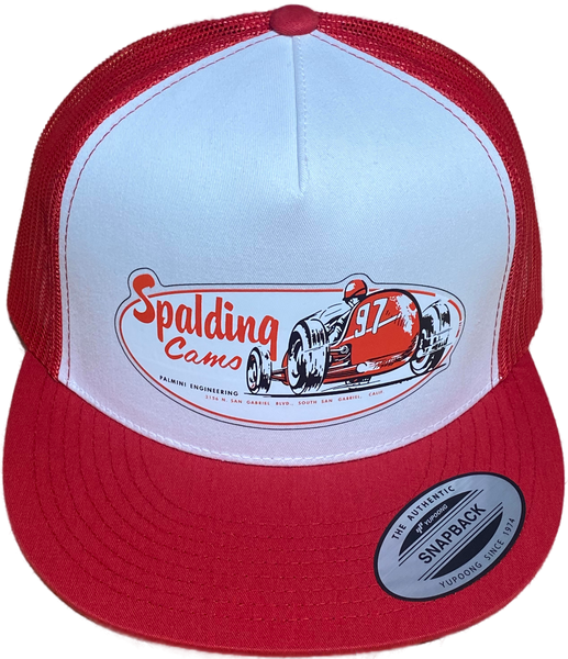 SPALDING CAMS Palmini Engineering White/Red Trucker Hat