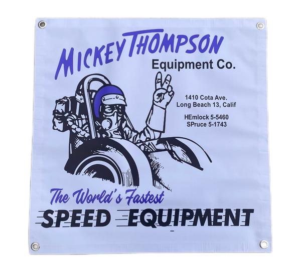 MICKEY THOMPSON Speed Equipment Garage Banner