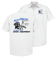 MT MICKEY THOMPSON Speed Equipment White Button Down Shop Shirt