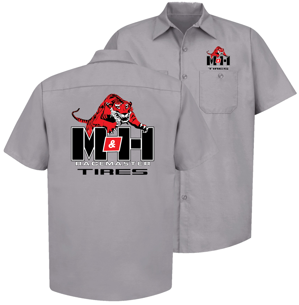 M&H RACEMASTER Tires Gray Shop Shirt – Merchants of Speed