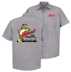MIDWEST AUTO SPECIALTIES Catalog Tiger Logo Shop Shirt Gray