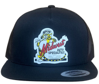 MIDWEST Auto Specialties Speed Shop Black Trucker Hat