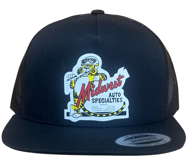 MIDWEST Auto Specialties Speed Shop Black Trucker Hat
