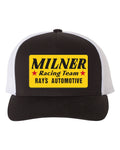 MILNER RACING TEAM Fire Suit Logo Black/White Curved Brim Trucker Hat