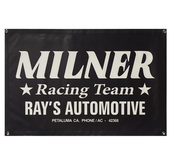 MILNER RACING TEAM Ray's Automotive Black Garage Banner