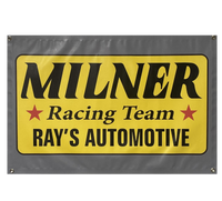 MILNER RACING TEAM Fire Suit Logo Garage Banner