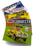 VINTAGE MODEL BOX Art Poster Lot Comet Nova Vette Mr. Gasket Camaro