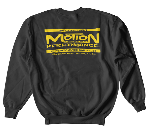 MOTION PERFROMANCE Baldwin NY Black Crew Sweatshirt Pullover