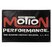 MOTION PERFORMANCE Super Cars Black Garage Banner