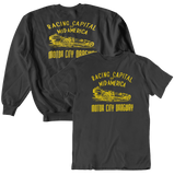 MOTOR CITY DRAGWAY Black Holiday Tee/Crew Sweatshirt Bundle Combo