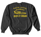 MOTOR CITY DRAGWAY Black Holiday Tee/Crew Sweatshirt Bundle Combo