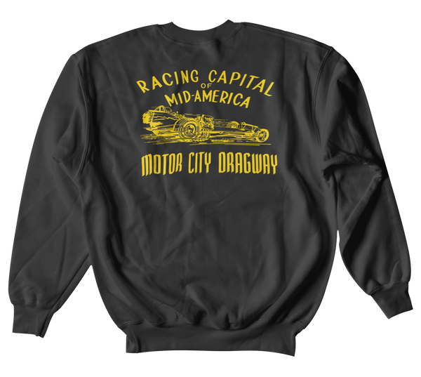 MOTOR CITY DRAGWAY Michigan Crew Sweatshirt Pullover