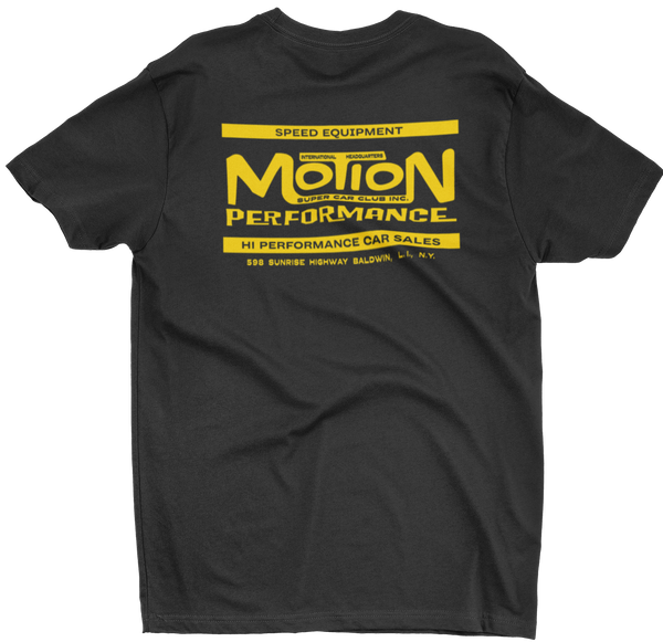MOTION PERFORMANCE Baldwin NY Black Tall Tee T-Shirt