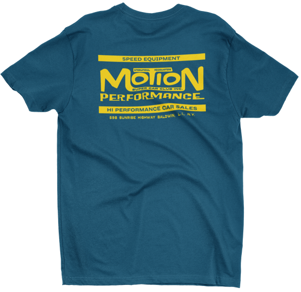 MOTION PERFORMANCE Baldwin NY Blue Tee T-Shirt
