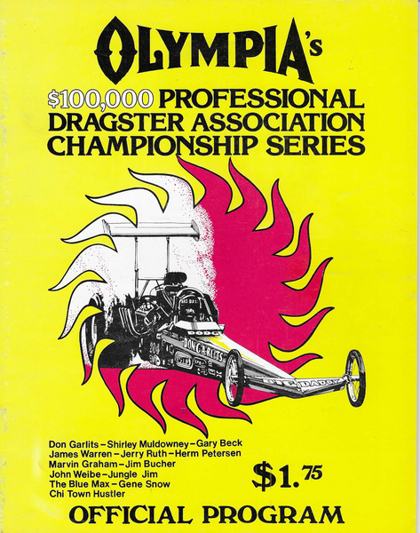 1976 OLYMPIA'S PDA Championship Series Program Don Garlits