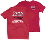 OTIES AUTOMOTIVE Speed Equipment Akron Ohio Red Tee T-Shirt