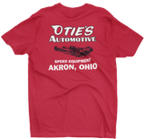 OTIES AUTOMOTIVE Speed Equipment Akron Ohio Red Tee T-Shirt