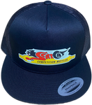 SCATCAT COMPETITION MUFFLERS Black Flat Brim Trucker Hat