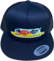 SCATCAT COMPETITION MUFFLERS Black Flat Brim Trucker Hat