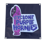 CYCLONE HEADERS PURPLE HORNIES Banner