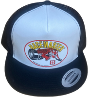 M&H RACEMASTER White/Black Trucker Hat