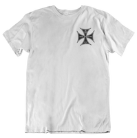 SPEED SPECIALTIES Custom Cams Maltese Cross Logo White T-Shirt