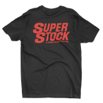 SUPER STOCK & Drag Illustrated Black & Red Tall Tee