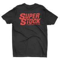 SUPER STOCK & Drag Illustrated Black & Red Tall Tee