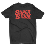 SUPER STOCK & Drag Illustrated Black & Red Tall Tee