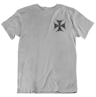 SPEED SPECIALTIES Custom Cams Maltese Cross Logo Gray T-Shirt