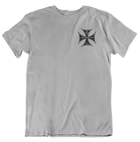 SPEED SPECIALTIES Custom Cams Maltese Cross Logo Gray T-Shirt