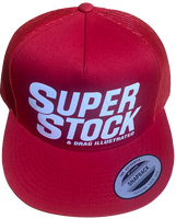 SUPER STOCK Magazine & Drag Illustrated Red Trucker Hat