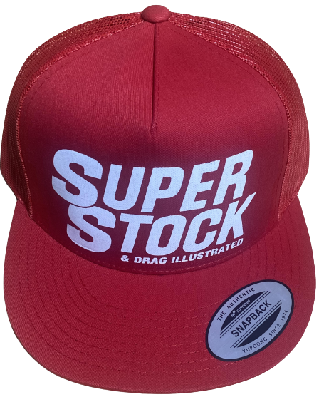 SUPER STOCK Magazine & Drag Illustrated Red Trucker Hat