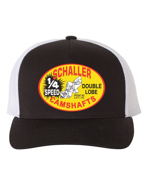 SCHALLER CAMSHAFTS Black/White Curved Brim Trucker Hat