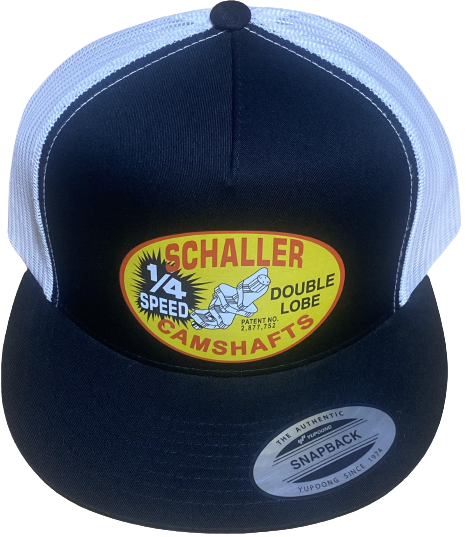 SCHALLER Camshafts Double Lobe Black/White Flat Brim Trucker Hat