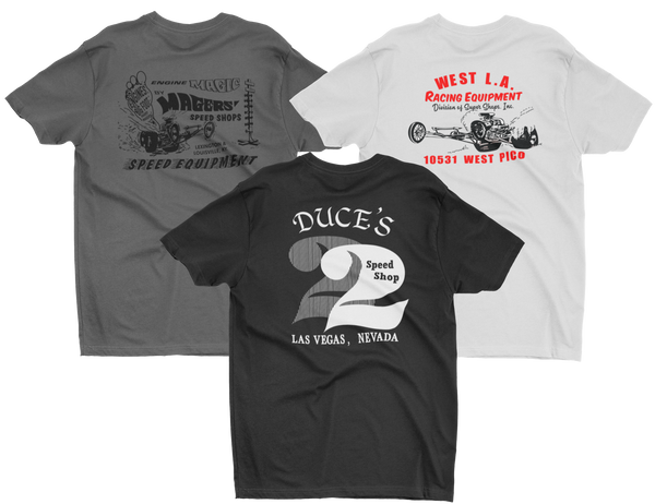 SEPTEMBER TALL-SHIRT BUNDLE West LA Magers Duces Speed Shops