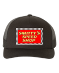 SMITTY'S SPEED SHOP Hollywood Knights Black Curved Brim Trucker Hat