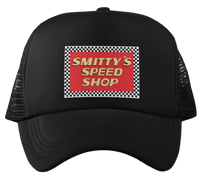SMITTY'S SPEED SHOP Hollywood Knights Black Trucker Hat
