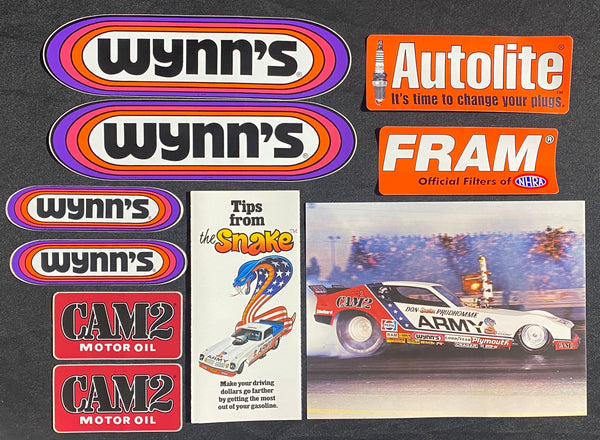 SNAKE PRUDHOMME Memorabilia Bundle Decals Photo Handout