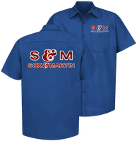 SOX & MARTIN Racing Team Decal Logo Royal Blue Shop Shirt