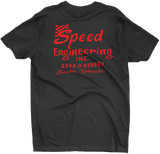 SPEED ENGINEERING Lincoln Nebraska Black Tee T-Shirt