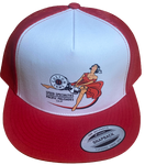 SPEED SPECIALTIES Custom Cams Red/White Flat Brim Trucker Hat