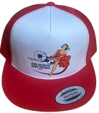 SPEED SPECIALTIES Custom Cams Red/White Flat Brim Trucker Hat