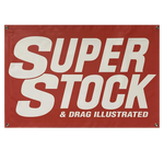 SUPER STOCK Magazine & Drag Illustrated Red Garage Banner