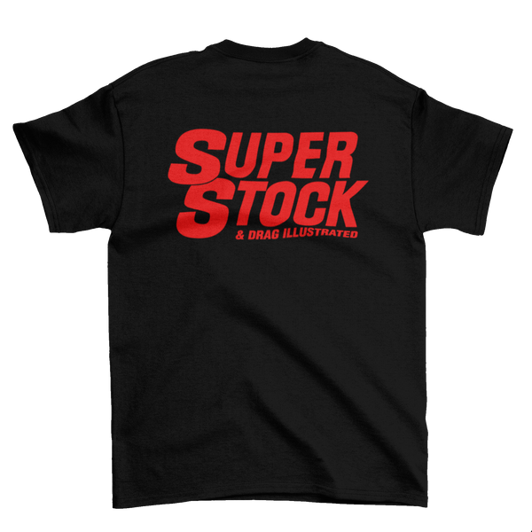 SUPER STOCK & Drag Illustrated Black & Red Tall Tee